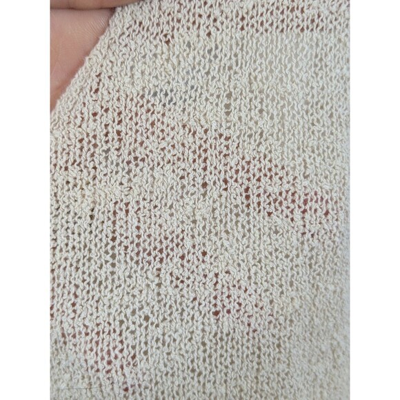 Free People FP Beach Boucle Sweater Tank Top M Ivory Cotton Blend Knit Sexy - Picture 5 of 7